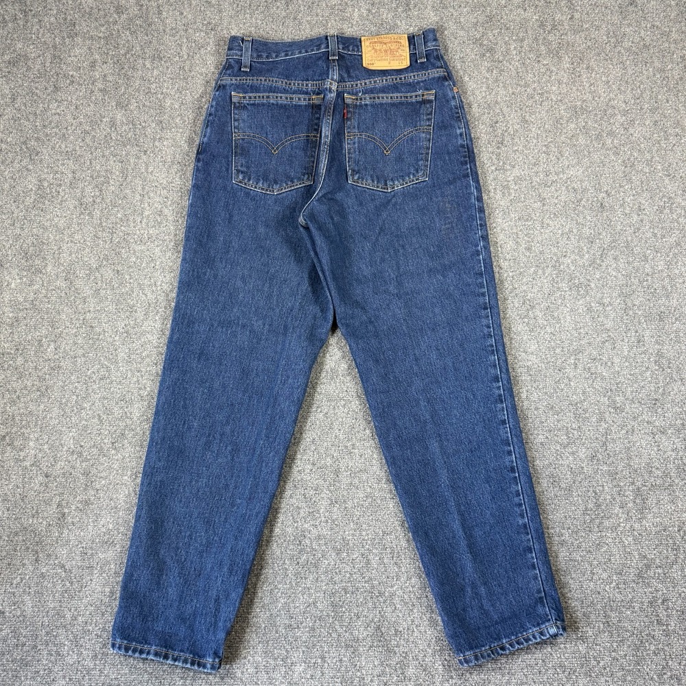Vintage Levis 550 Womens Size 10 Reg S Blue Dark Relaxed Fit Tapered Leg Denim